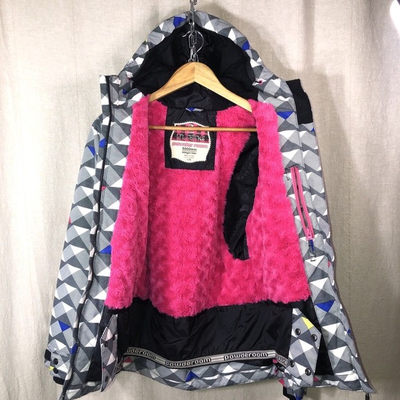 Core lil Chicks Powder Room Snow Ski Jacket Girls Youth Large 5000mm like new! - Picture 6 of 16
